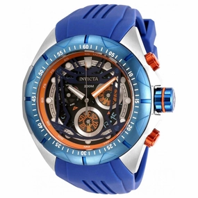 Invicta Men's Chronograph Watch - Hydromax Blue and Black Dial Rubber Strap | 32206