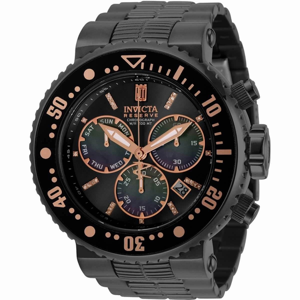 Invicta Men's Chronograph Watch - Jason Taylor Swiss Quartz Black Bracelet | 30213