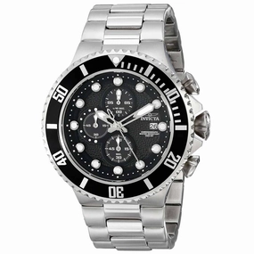 Invicta Men's Chronograph Watch - Pro Diver Black Dial Steel Bracelet Dive | 18906