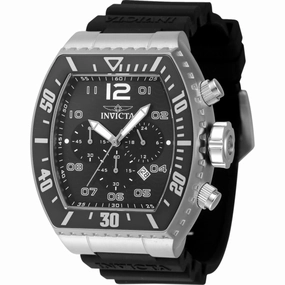 Invicta Men's Chronograph Watch - Pro Diver Quartz Black Dial Silicone Strap | 47282