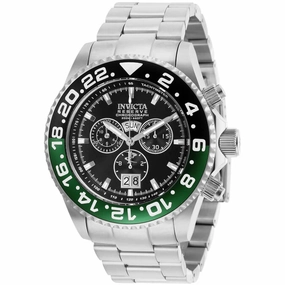 Invicta Men's Chronograph Watch - Reserve Pro Diver Black and Green Bezel | 29557