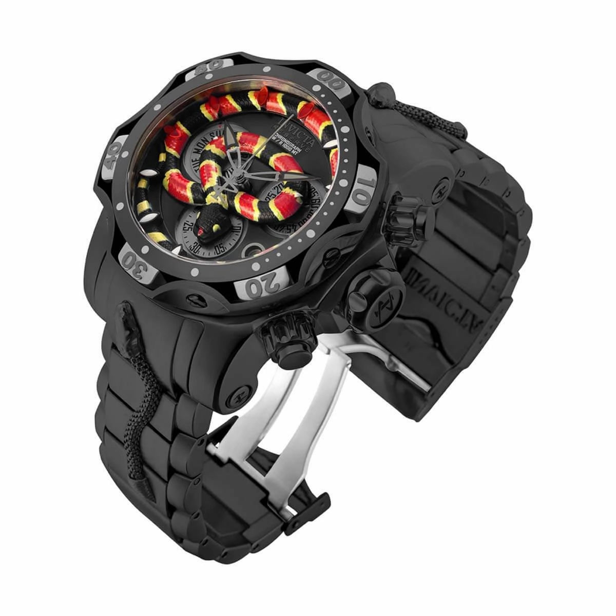 Invicta Men's Chronograph Watch - Reserve Venom Black Bracelet | 30845