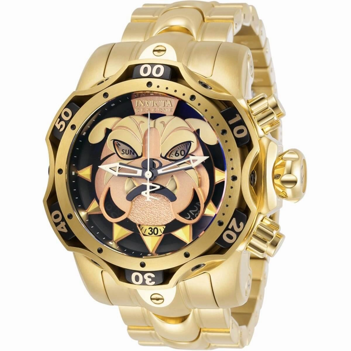Invicta Men's Chronograph Watch - Reserve Venom Yellow Gold Bracelet | 30346