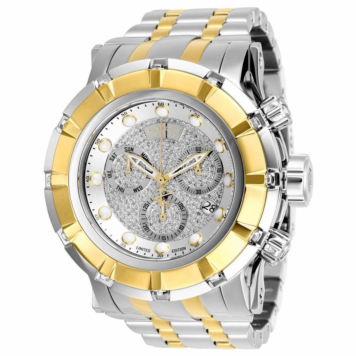 Invicta Men's Chronograph Watch - S1 Rally Reserve Two Tone Bracelet Diamond | 26740
