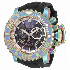 Invicta Men's Chronograph Watch - Sea Hunter Iridescent Case Black MOP Dial | 34726