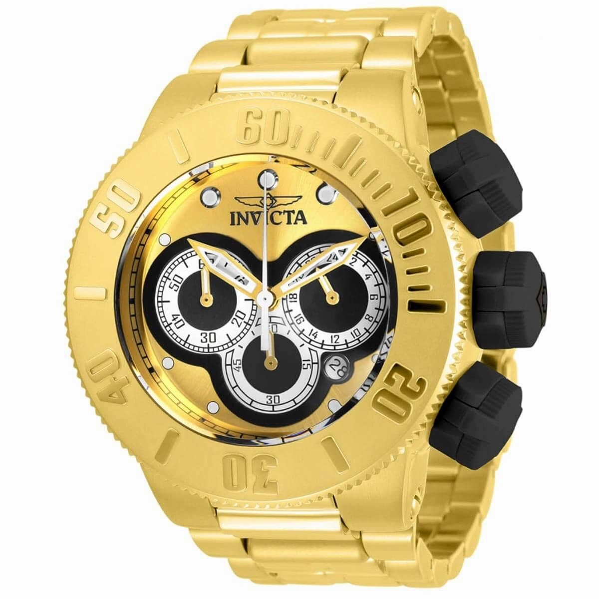 Invicta Men's Chronograph Watch - Specialty Quartz Yellow Gold Bracelet | 31541
