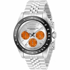 Invicta Men's Chronograph Watch - Speedway Black and Orange Dial Bracelet | 31003