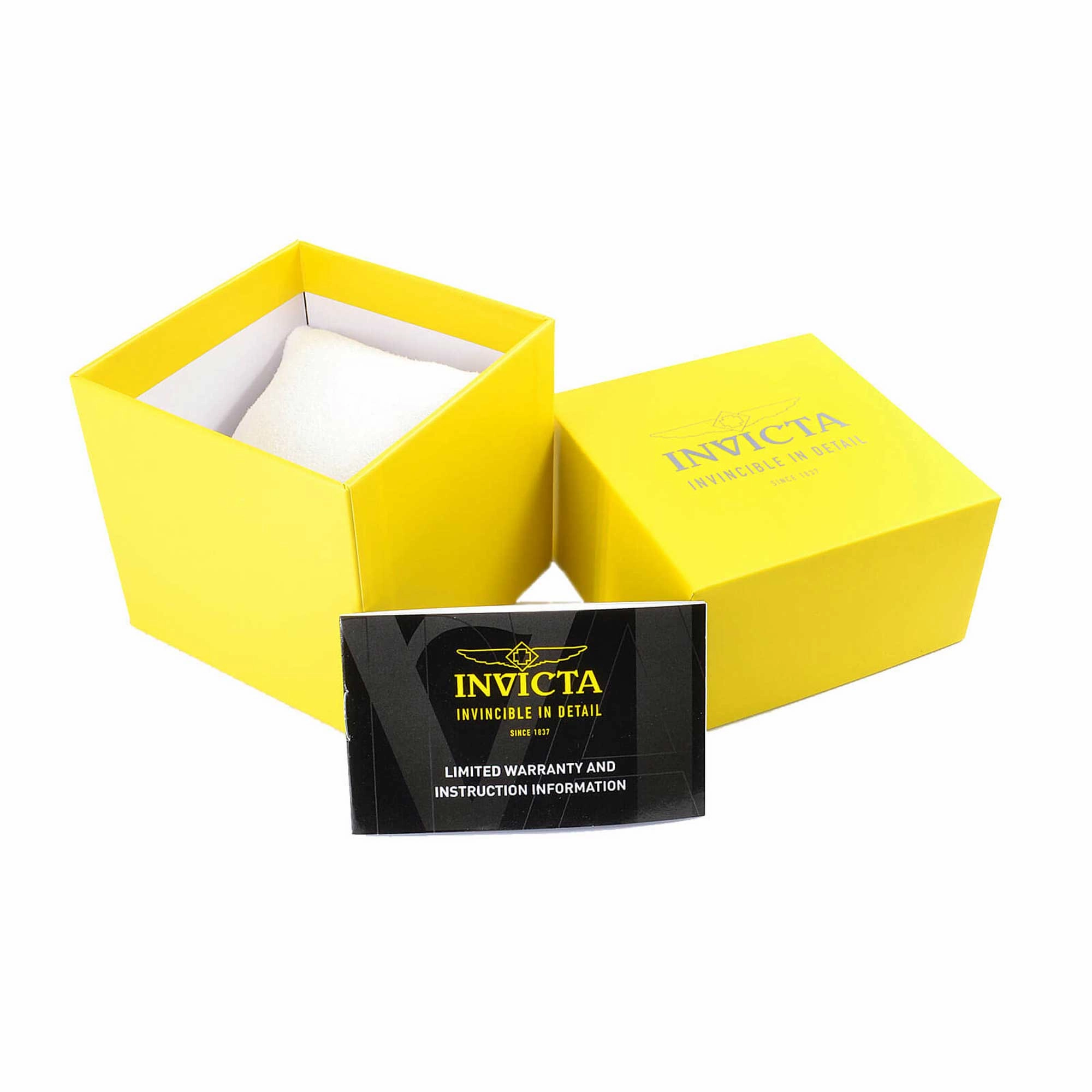 Invicta Men's Chronograph Watch - Speedway Black Dial Yellow Gold Case Strap | 47366