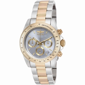 Invicta Men's Chronograph Watch - Speedway Charcoal Dial Two Tone Case | ILE9212A