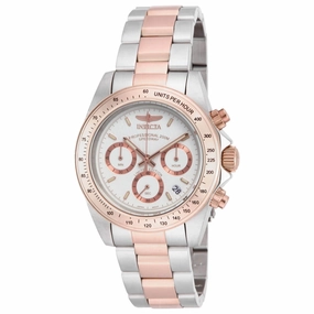Invicta Men's Chronograph Watch - Speedway Metallic White Dial Bracelet | ILE6932A