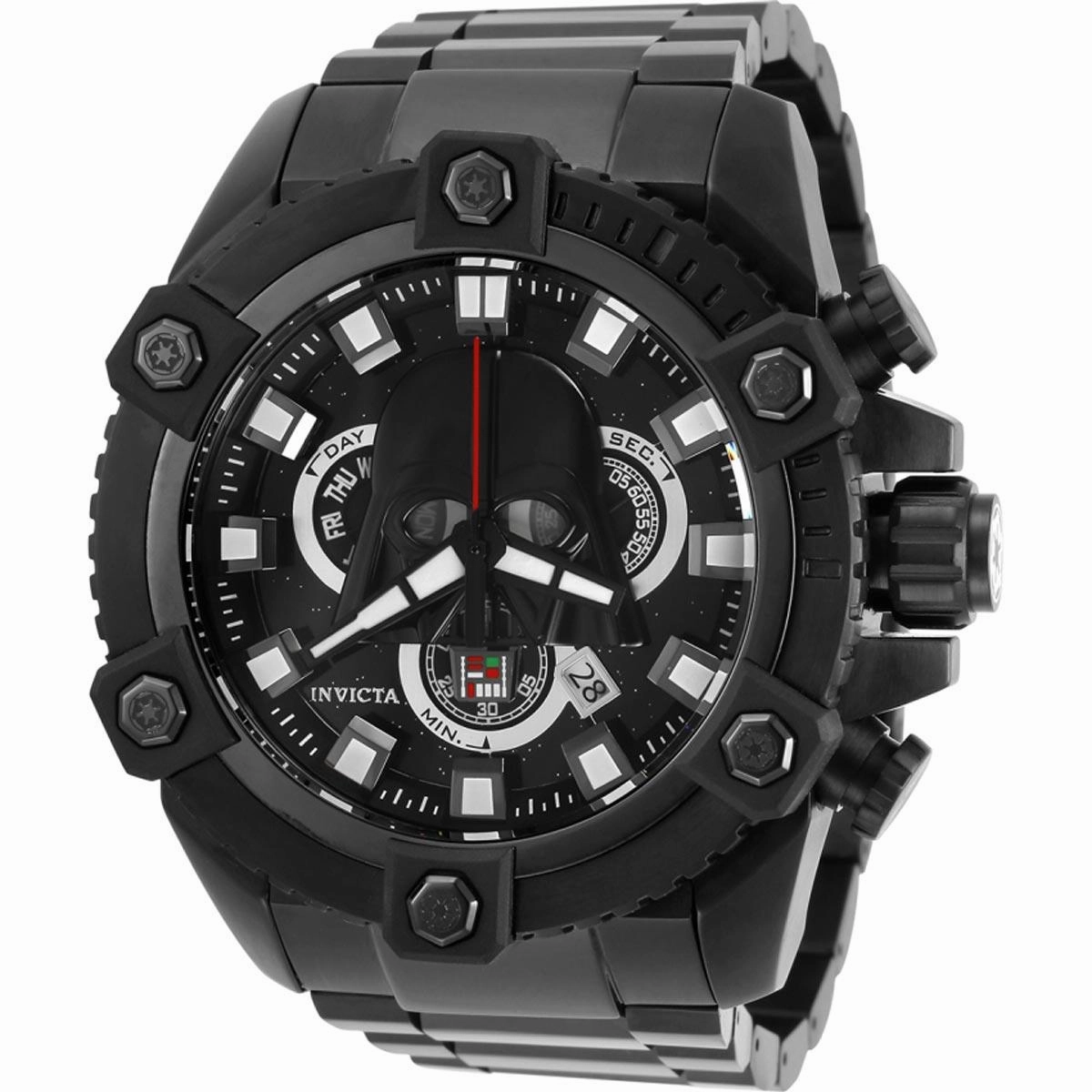 Invicta Men's Chronograph Watch - Star Wars Darth Vader Black Steel Bracelet | 28063