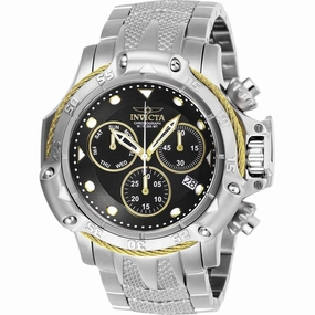 Invicta Men's Chronograph Watch - Subaqua Black Dial Stainless Steel Bracelet | 26721