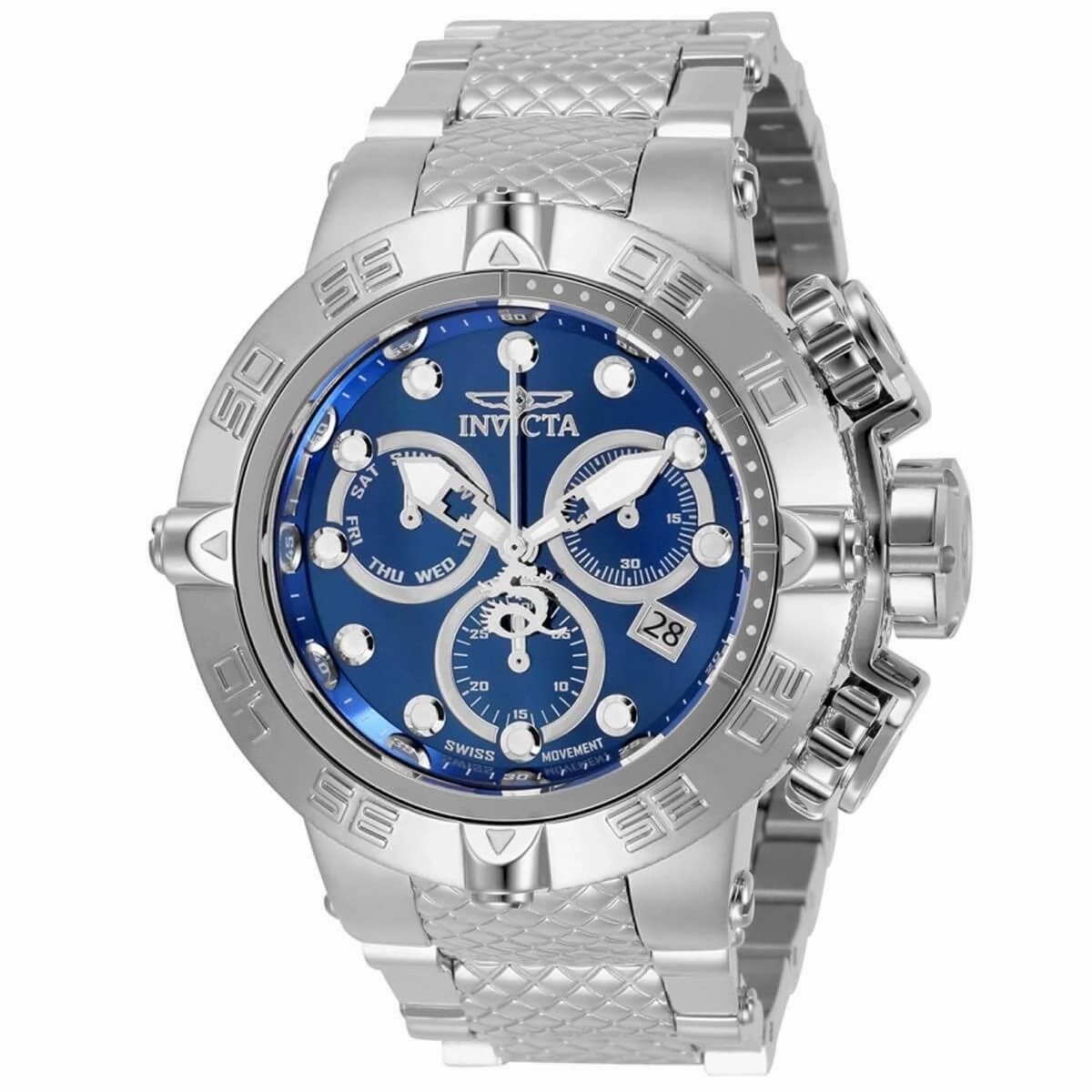 Invicta Men's Chronograph Watch - Subaqua Blue Dial Stainless Steel Bracelet | 32972