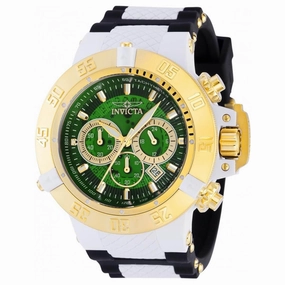 Invicta Men's Chronograph Watch - Subaqua Green Dial Black and White Strap | 39002