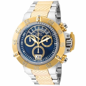 Invicta Men's Chronograph Watch - Subaqua Noma III Blue Dial Two Tone Bracelet | 31883