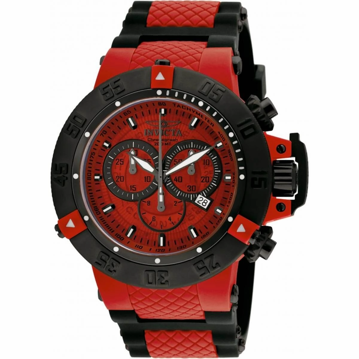 Invicta Men's Chronograph Watch - Subaqua Noma III Red Dial Strap | 0938