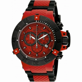 Invicta Men's Chronograph Watch - Subaqua Noma III Red Dial Strap | 0938