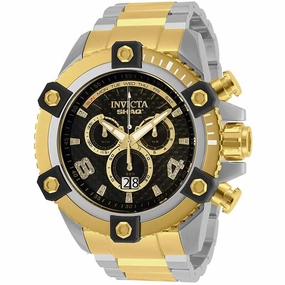 Invicta Men's Diamond Watch - Shaq Quartz Black Dial Two Tone Bracelet | 33727
