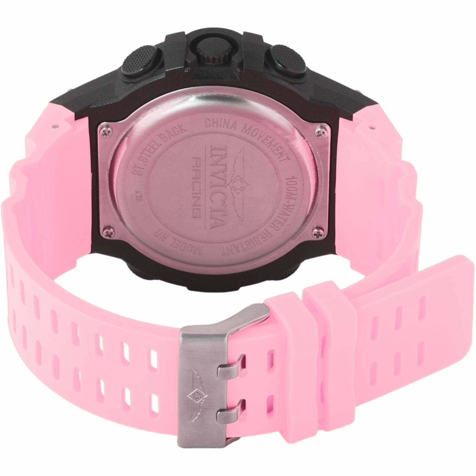 Invicta Men's Digital Watch - Invicta Racing Chrono Pink Polyurethane Strap | 48051