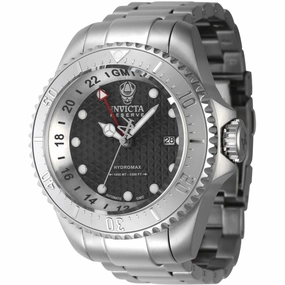 Invicta Men's GMT Watch - Reserve Hydromax Automatic Black Dial Bracelet | 45915