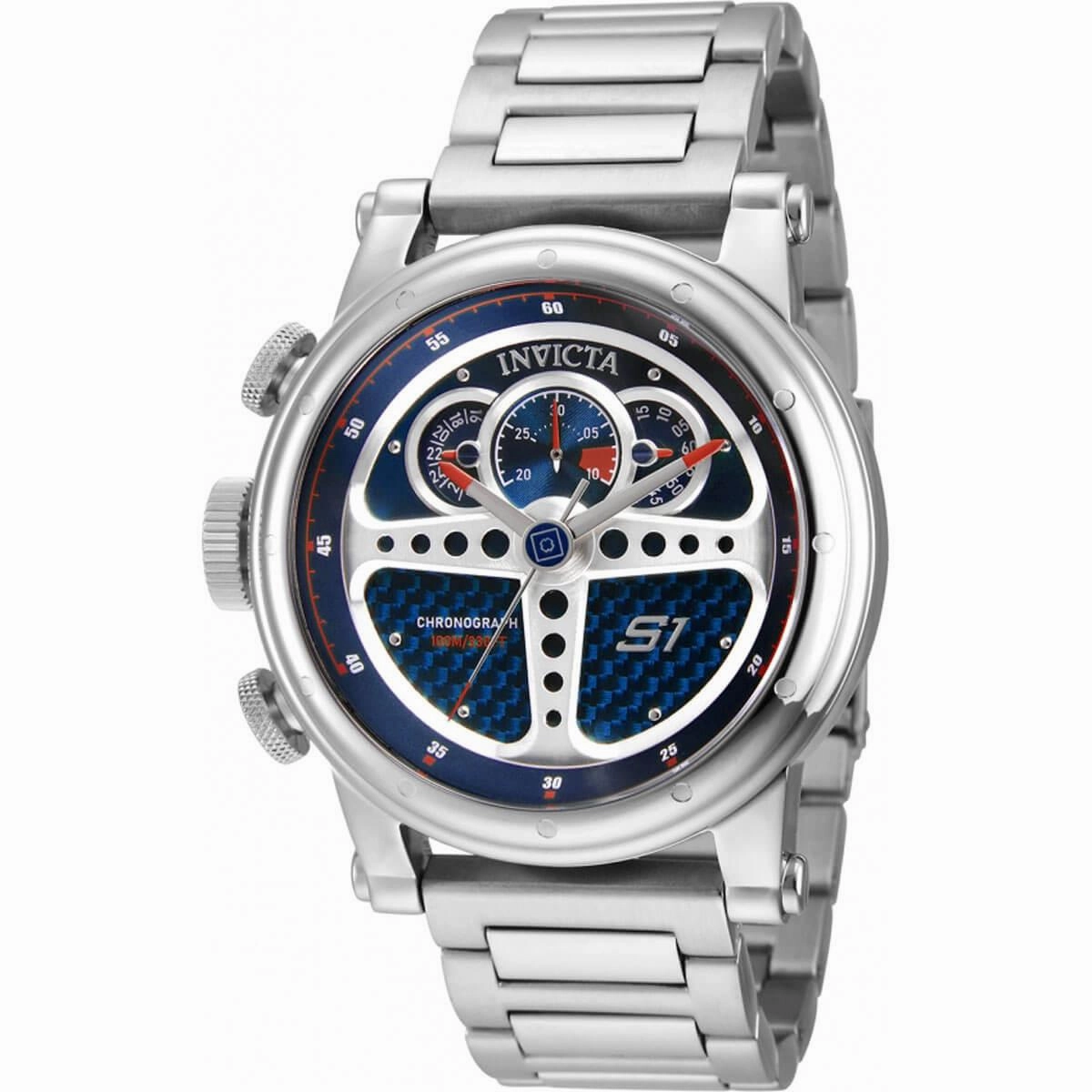 Invicta Men's Lefty Watch - S1 Rally Chronograph Blue Dial Bracelet | 30576