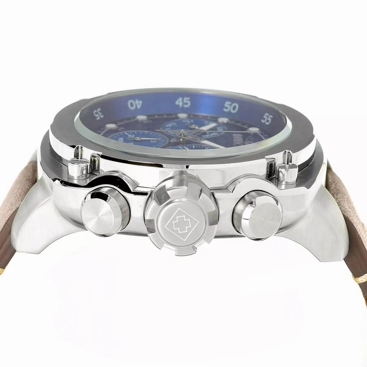 Invicta Men's Quartz Watch - Aviator Chronograph Blue Dial Leather Strap | 32104
