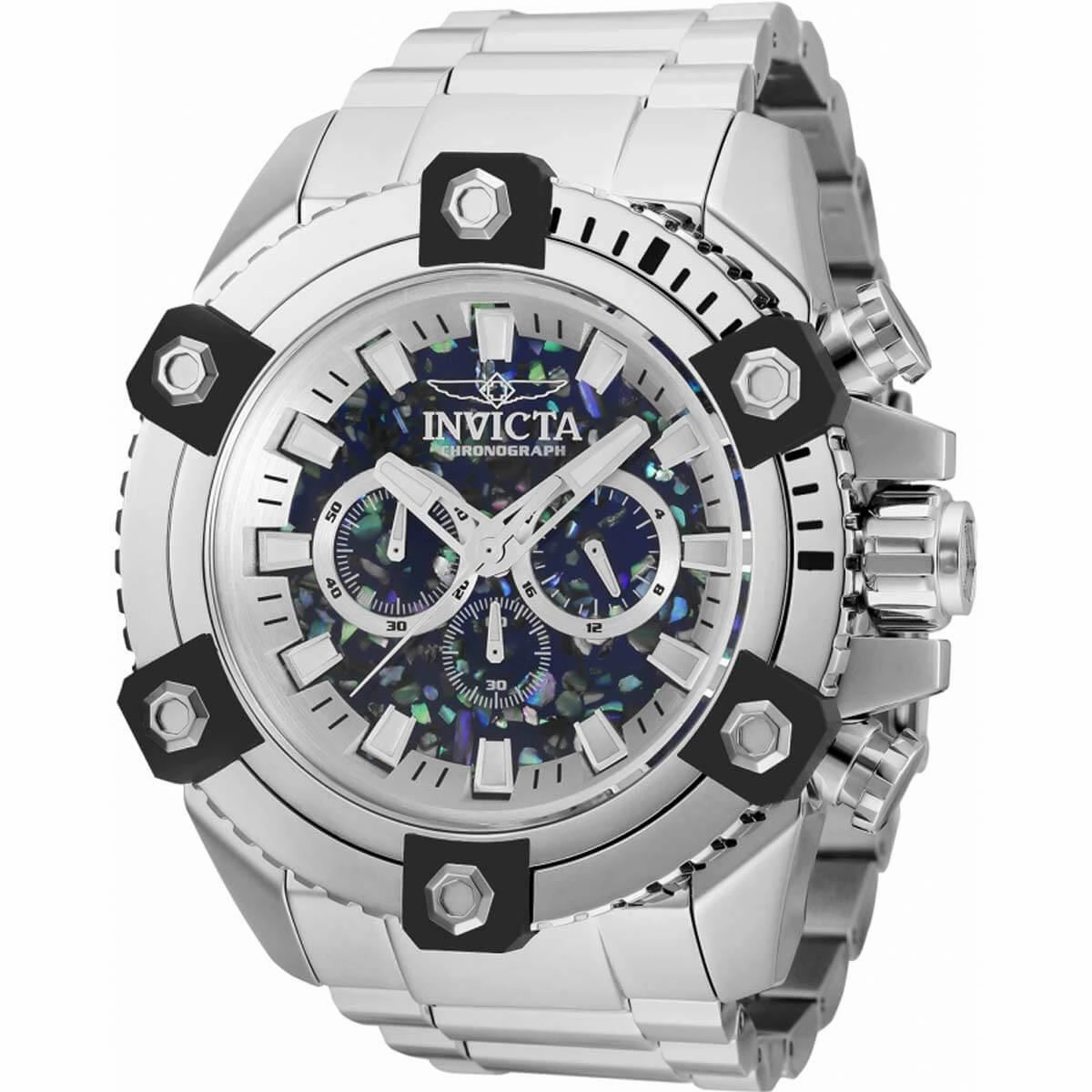 Invicta Men's Quartz Watch - Coalition Forces Chrono Silver Steel Bracelet | 35974
