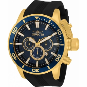 Invicta Men's Quartz Watch - Corduba Chronograph Blue and Gold dial Strap | 33702