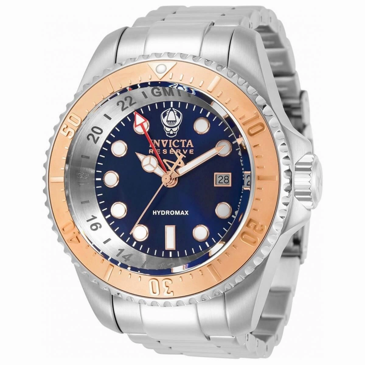 Invicta Men's Quartz Watch - Hydromax Blue and Silver Tone Dial Bracelet | 32464