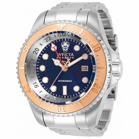 Invicta Men's Quartz Watch - Hydromax Blue and Silver Tone Dial Bracelet | 32464