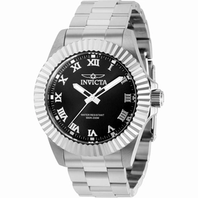 Invicta Men's Quartz Watch - Pro Diver Black Dial Stainless Steel Bracelet | 37404