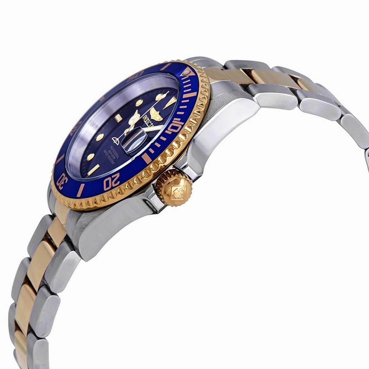 Invicta Men's Quartz Watch - Pro Diver Blue Dial Two Tone Bracelet | 26972