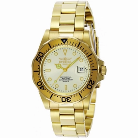 Invicta Men's Quartz Watch - Pro Diver Champagne Dial Yellow Gold Bracelet | 2155