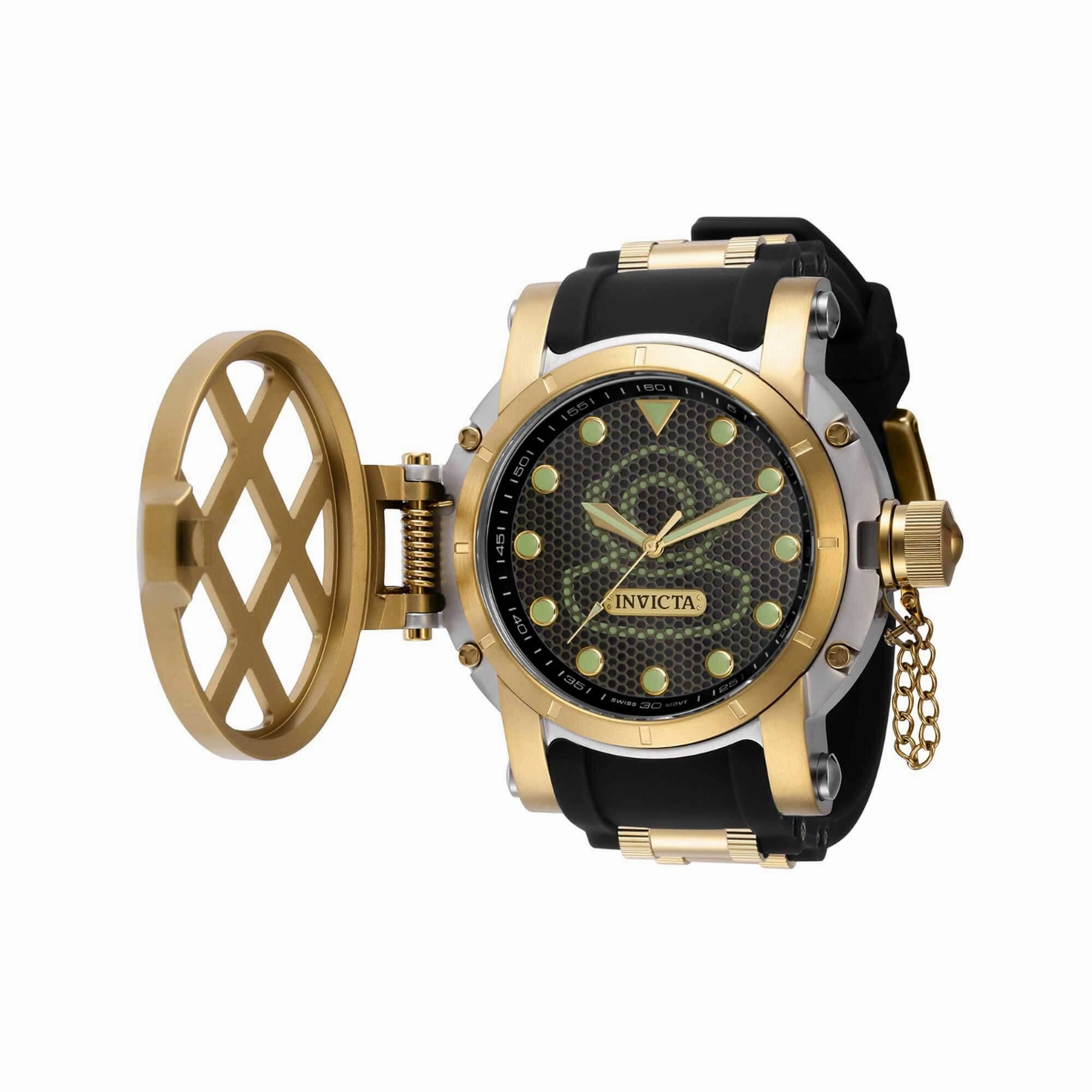 Invicta Men's Quartz Watch - Pro Diver Two Tone Black and Yellow Gold Strap | 37350