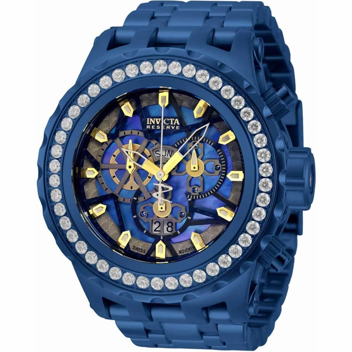 Invicta Men's Quartz Watch - Reserve Chronograph Dark Blue Bracelet | 33991