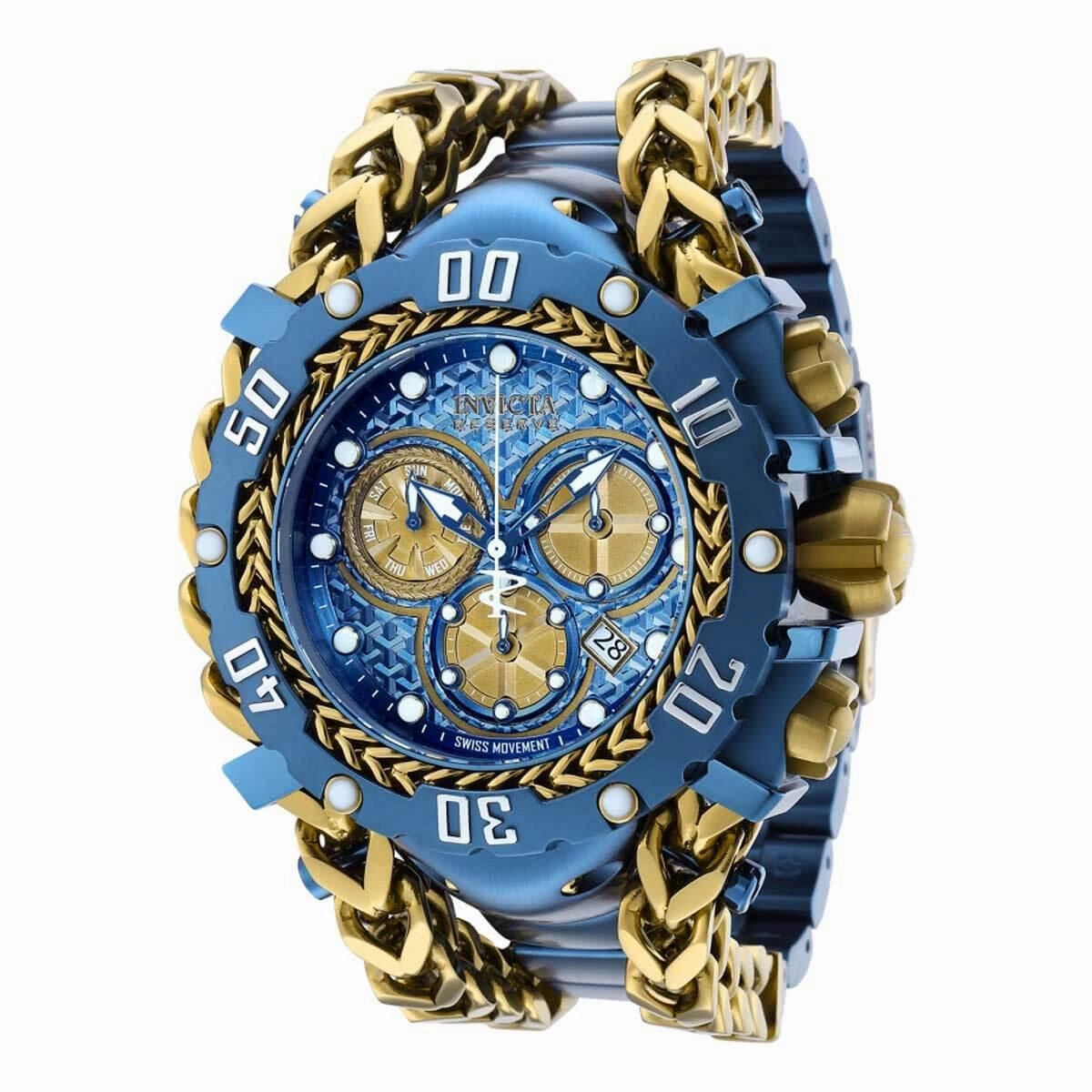 Invicta Men's Quartz Watch - Reserve Gladiator Khaki and Blue Dial Bracelet | 36617