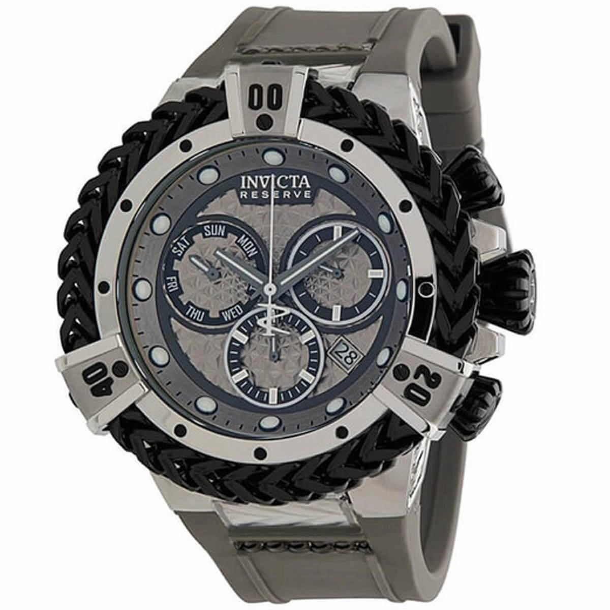 Invicta Men's Quartz Watch - Reserve Herc Chronograph Grey Silicone Strap | 33153