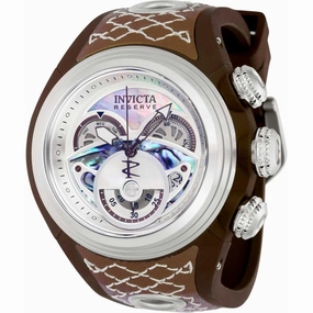 Invicta Men's Quartz Watch - Reserve S1 Chronograph mop dial brown strap | 38876