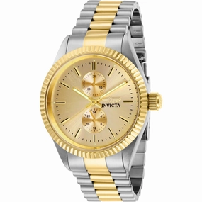Invicta Men's Quartz Watch - Specialty Gold Tone Dial Two Tone Bracelet | 29426