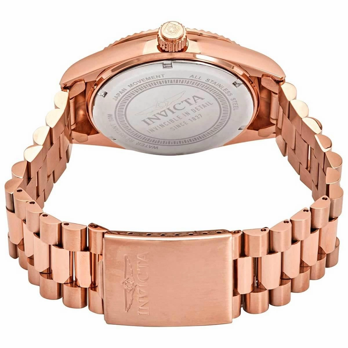 Invicta Men's Quartz Watch - Specialty Rose Gold Tone Dial Bracelet | 29436