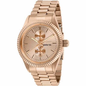 Invicta Men's Quartz Watch - Specialty Rose Gold Tone Dial Bracelet | 29436