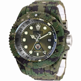Invicta Men's Quartz Watch - U.S. Navy Green Dial Stainless Steel Bracelet | 35322