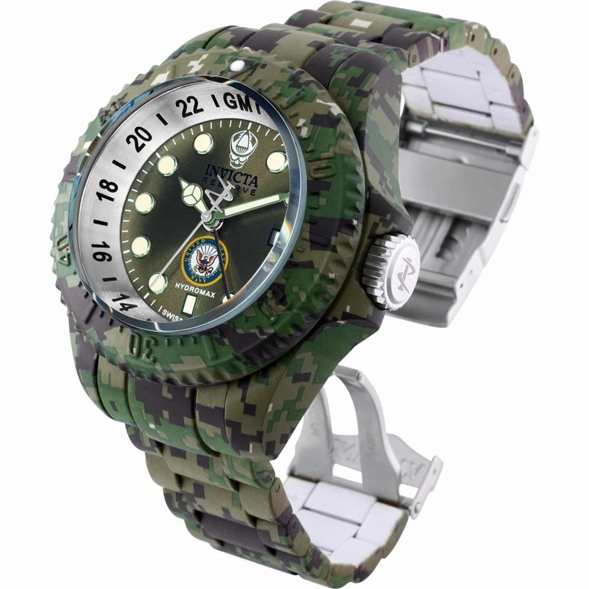 Invicta Men's Quartz Watch - U.S. Navy Green Dial Stainless Steel Bracelet | 35322