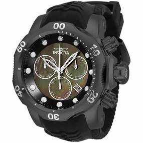 Invicta Men's Quartz Watch - Venom Chronograph Black MOP Dial Rubber Strap | 33304