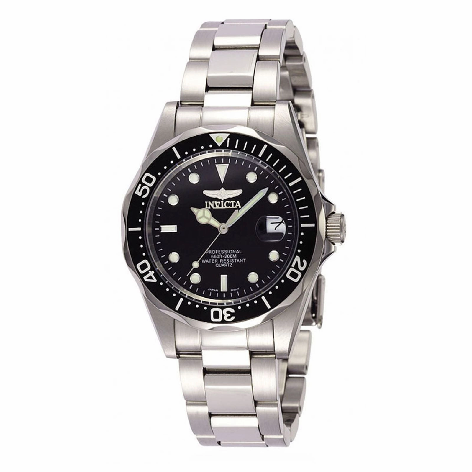 Invicta Men's Stainless Steel Quartz Watch - Pro Diver Black Dial Date | 8932
