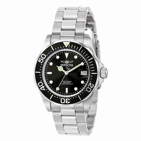 Invicta Men's Stainless Steel Watch - Pro Diver Quartz Black Dial Date | 9307