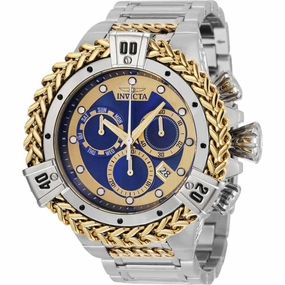 Invicta Men's Watch - Bolt Quartz Chronograph Blue and Gold Dial Bracelet | 35565