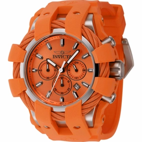 Invicta Men's Watch - Bolt Quartz Chronograph Orange Dial Silicone Strap | 45167