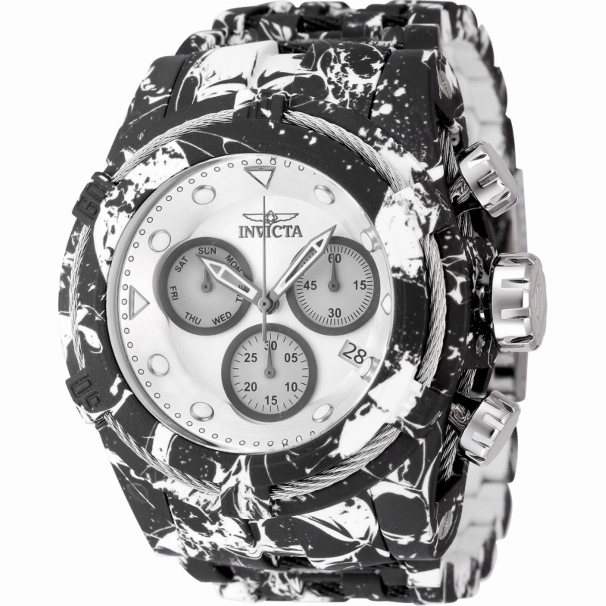 Invicta Men's Watch - Bolt Silver, Grey and Black Dial Aqua Plating Bracelet | 45489