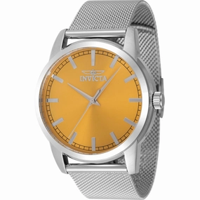 Invicta Men's Watch - Celestial Yellow Dial Silver Stainless Steel Bracelet | 48506